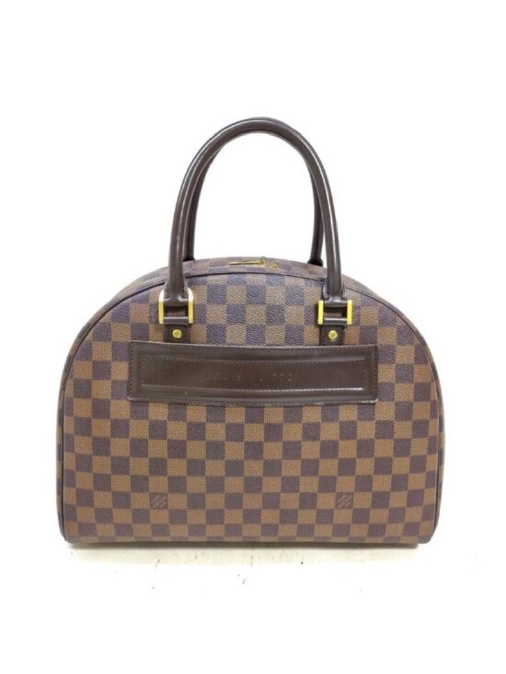 Authentic Louis Vuitton Nolita Damier Ebene Handbag Brown Leather Satchel Bag - Picture 2 of 16